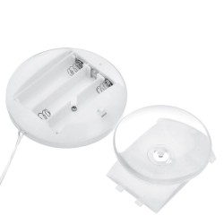 Decoração 3D de Natal para porta / janela - luz LED - placa transparente com ventosa