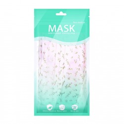 10 - 100 peças - máscaras antibacterianas descartáveis / boca - 3 camadas - impressão floral