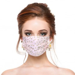 10 - 100 pieces - disposable antibacterial face / mouth masks - 3-layer - floral printMouth masks