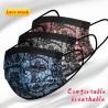 Máscaras protetoras de boca / rosto - descartável - 3-camada - design de renda - 10 - 50 - 100 peças
