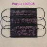 Máscaras protetoras de boca / rosto - descartável - 3-camada - design de renda - 10 - 50 - 100 peças