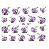 Nail art stickers - water transfer - purple flowersNail stickers