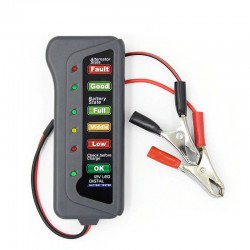 testador de bateria de carro 12V - display de luzes LED