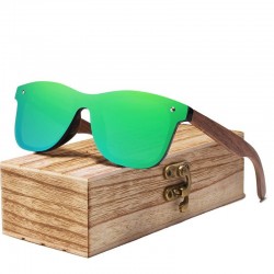 Óculos de sol polarizados - madeira de noz - UV400 - unisex