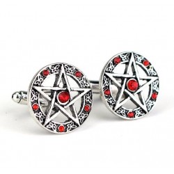 Cufflinks antigos - pentagrama e cristais