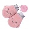 Crianças luvas de pelúcia quentes - um dedo - com corda - design de animais