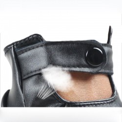 Luvas de couro - meio dedo design - com rebites - unisex