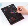 Color rainbow - scratch art paper card - set with graffiti stencilEducational