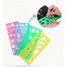 Color rainbow - scratch art paper card - set with graffiti stencilEducational