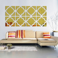 3D modern acrylic mirror - wall stickerWall stickers