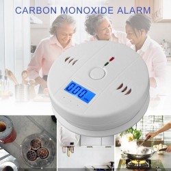 monóxido de carbono / envenenamento / fumaça / sensor de gás - detector - alarme - sem fio - com LCD
