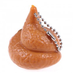 Funny squishy poop - pop out tongue - keychainKeyrings
