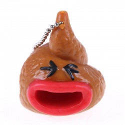 Funny squishy poop - pop out tongue - keychainKeyrings