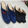 High Heels - Denim Slippers - Black - BlueHigh heels