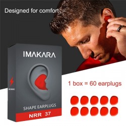 Moldável em forma - Redução de ruído - Earplugs - 60Pcs