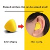 Moldável em forma - Redução de ruído - Earplugs - 60Pcs