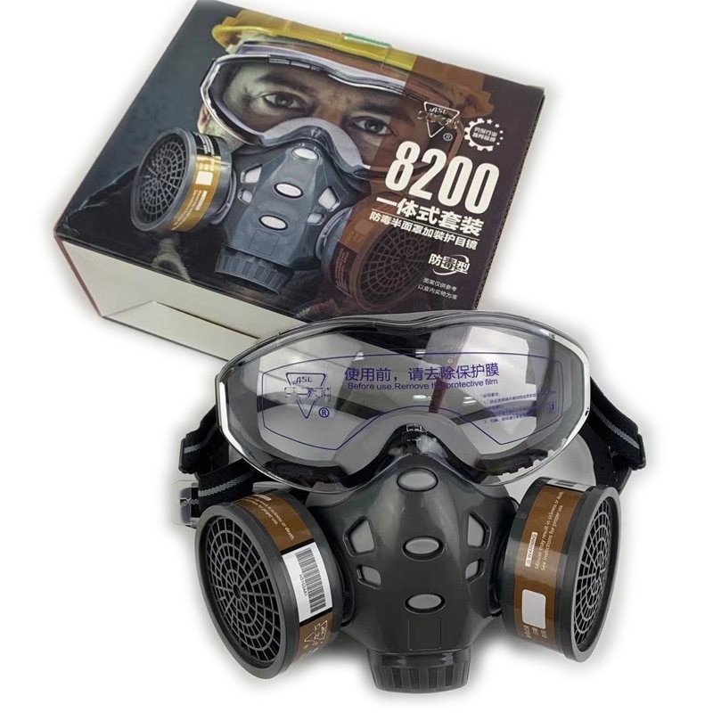 Máscara de gás de cara cheia - Vidros - Segurança - Anti-Dust - Respirador de filtro Máscara de gás de cara cheia - Vidros - Segurança - Anti-Dust - Respirador de filtro