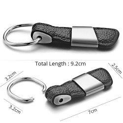Custom Lettering Keychain - Couro genuíno - Metal