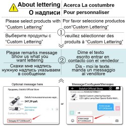 Custom Lettering Keychain - Couro genuíno - Metal