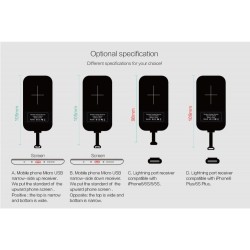 Wireless Charging Receiver - Micro USB / Type C Adapter - iPhone 5S/SE/6/6SElectronics & Tools