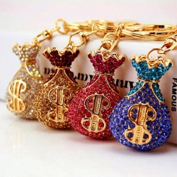 Criativo - Cristal - Dinheiro Sortudo - Keychain