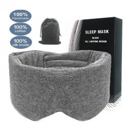 Seda - Máscara Adormecida - Viagem - Cinza - Preto