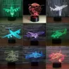 Lâmpada de avião de ar - luz 3D - LED - 7 cores