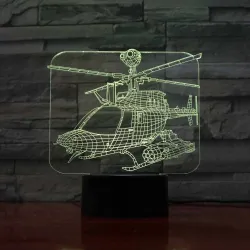 Lâmpada de avião de ar - luz 3D - LED - 7 cores