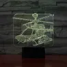 Lâmpada de avião de ar - luz 3D - LED - 7 cores