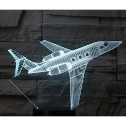 Lâmpada de avião de ar - luz 3D - LED - 7 cores