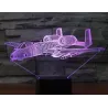 Lâmpada de avião de ar - luz 3D - LED - 7 cores