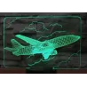Lâmpada de avião de ar - luz 3D - LED - 7 cores