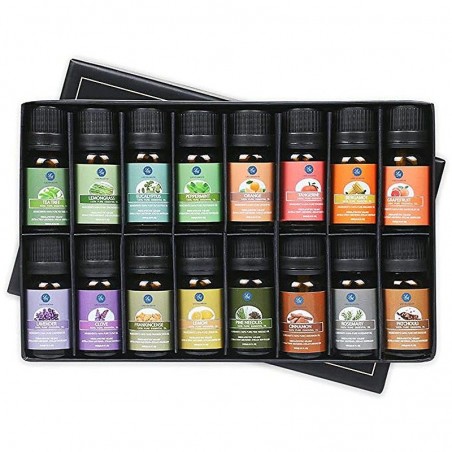 Óleos essenciais para difusor / umidificador / massagem / aromaterapia - 10ml - 16 peças