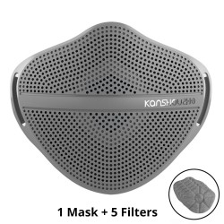 Camuflagem - Máscara de rosto respirador - Silicone - 1pc