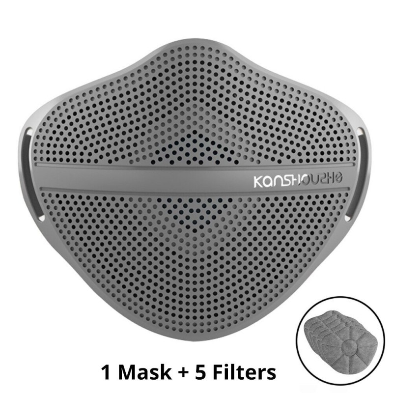Camuflagem - Máscara de rosto respirador - Silicone - 1pc