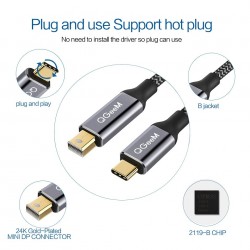 USB - Tipo C para Mini - Cabo da porta da exposição - Conversor- Macbook - Huawei Mate 10