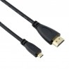 Cabo Micro HDMI para HDMI - 1080P - Adaptador Masculino -Male