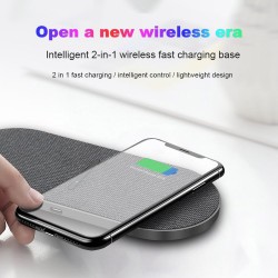 2 em 1 Qi carregador sem fio - Samsung S20 - S10 - Pad de carregamento rápido duplo