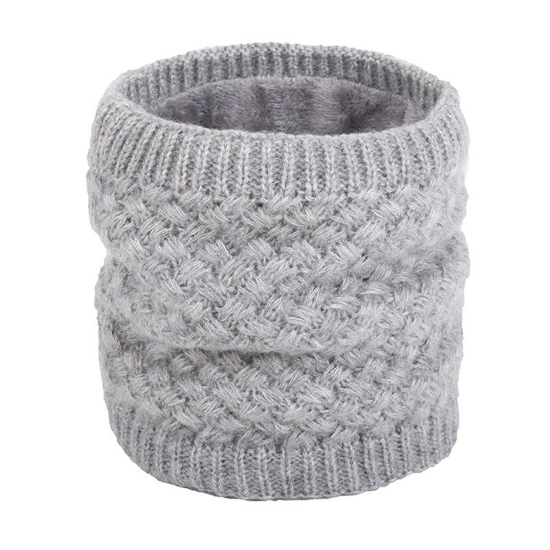 Warm round knitted scarf - unisexScarves