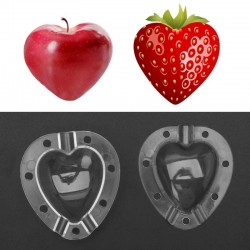 Molde que cresce - forma do coração - modelagem de frutas