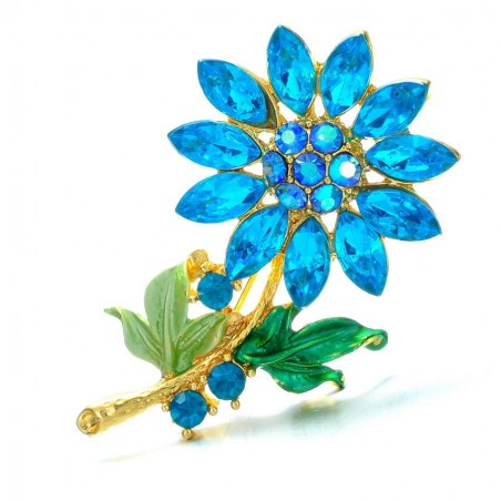 Planta - Pins de Brochura de Flor - Cristal