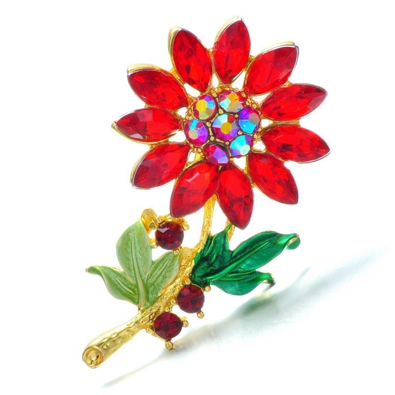 Planta - Pins de Brochura de Flor - Cristal