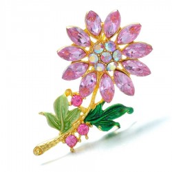 Planta - Pins de Brochura de Flor - Cristal