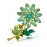 Planta - Pins de Brochura de Flor - Cristal