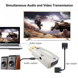HDMI to VGA adapter - male to female splitter - 3.5 audio jack - cable converterSplitters