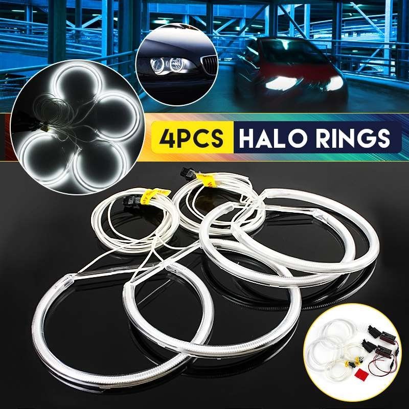 Luz do olho do anjo - anel halo - LED branco - 131mm - para BMW E36 E38 E39 E46 - 4 peças