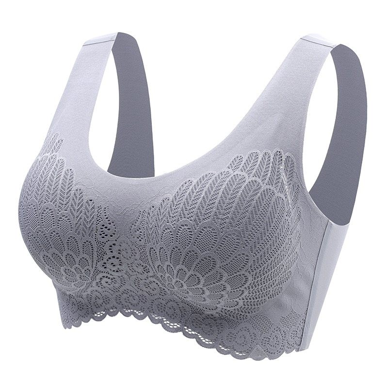 Sutiã de renda sexy - sem fio - push-up - confortável