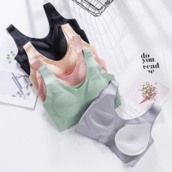 Sutiã de renda sexy - sem fio - push-up - confortável