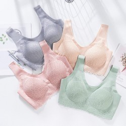 Sutiã de renda sexy - sem fio - push-up - confortável