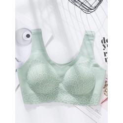 Sutiã de renda sexy - sem fio - push-up - confortável
